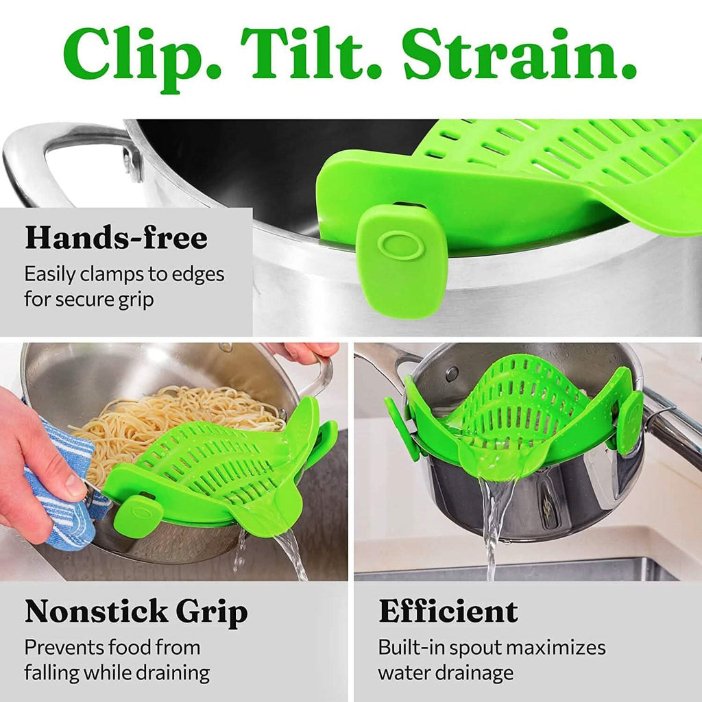 Adjustable Silicone Pot Strainer and Pasta Strainer by DailySale