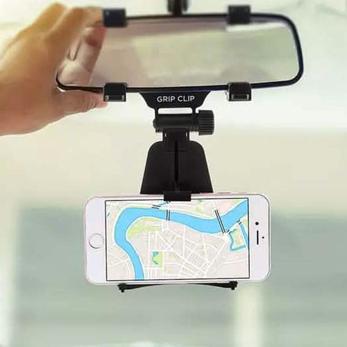 Aduro Grip-Clip Universal Rearview Mirror Phone Mount by DailySale