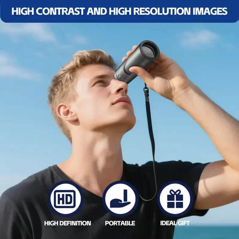 8X Portable Monocular – Pocket-Sized for Outdoor Adventures & Travel by DailySale