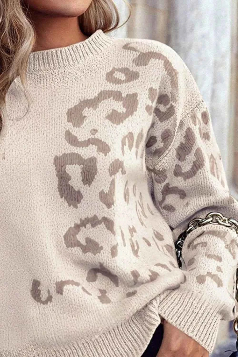 Leopard Relaxed Fit Sweater