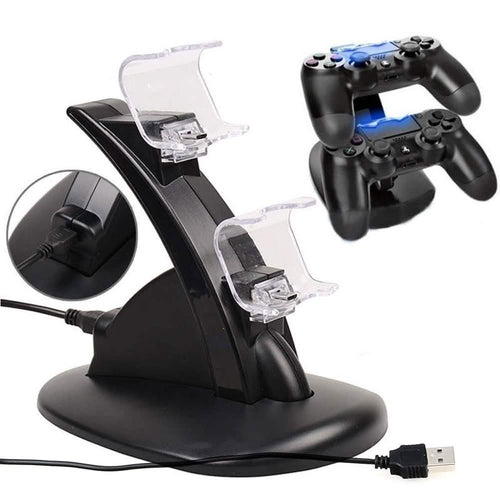AGPtek Dual USB Charger Charging Docking Station for PS4 by DailySale