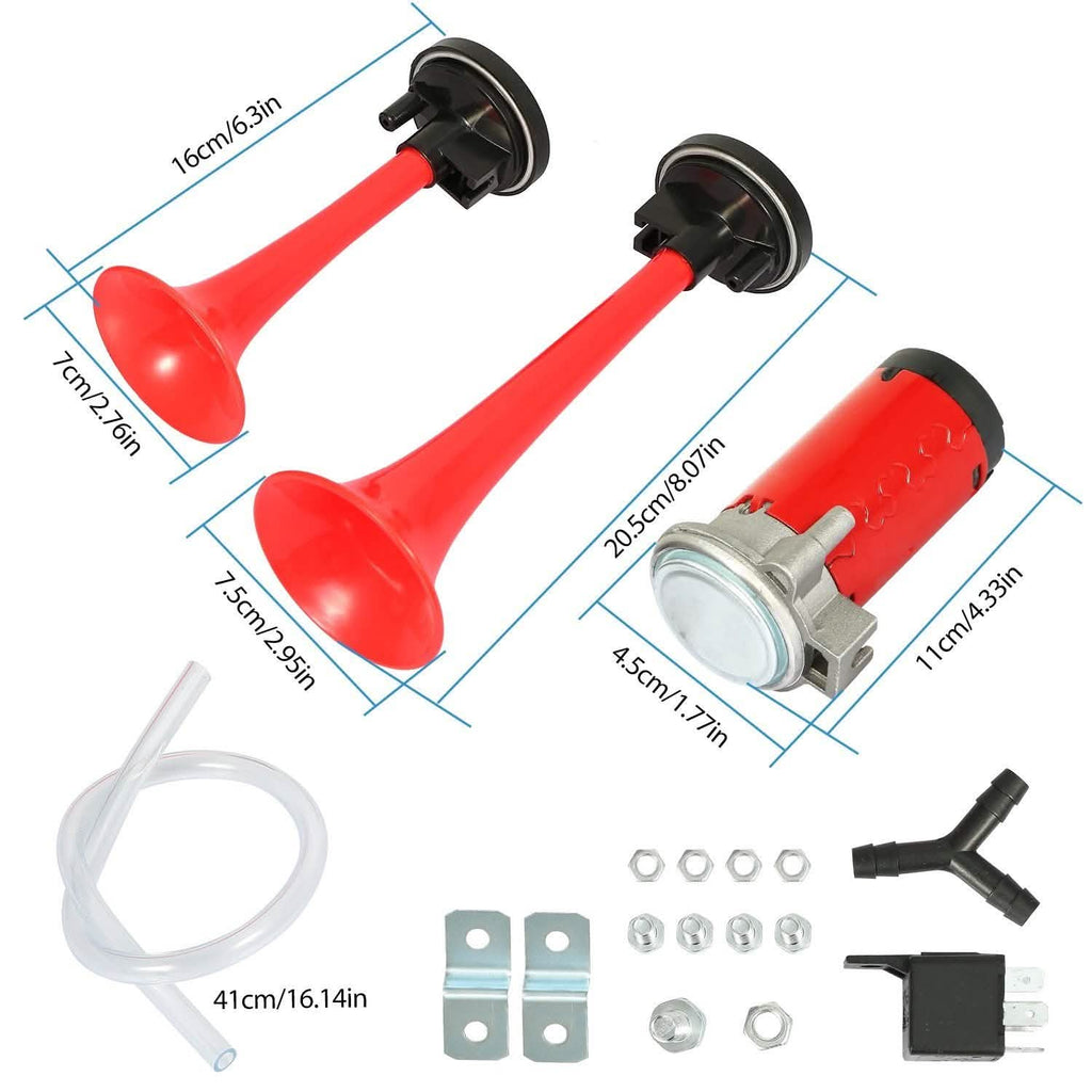 Air Horn Dual Trumpet 12V 115DB by DailySale