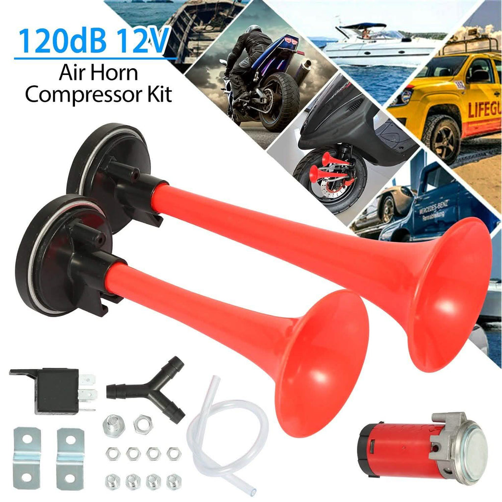 Air Horn Dual Trumpet 12V 115DB by DailySale