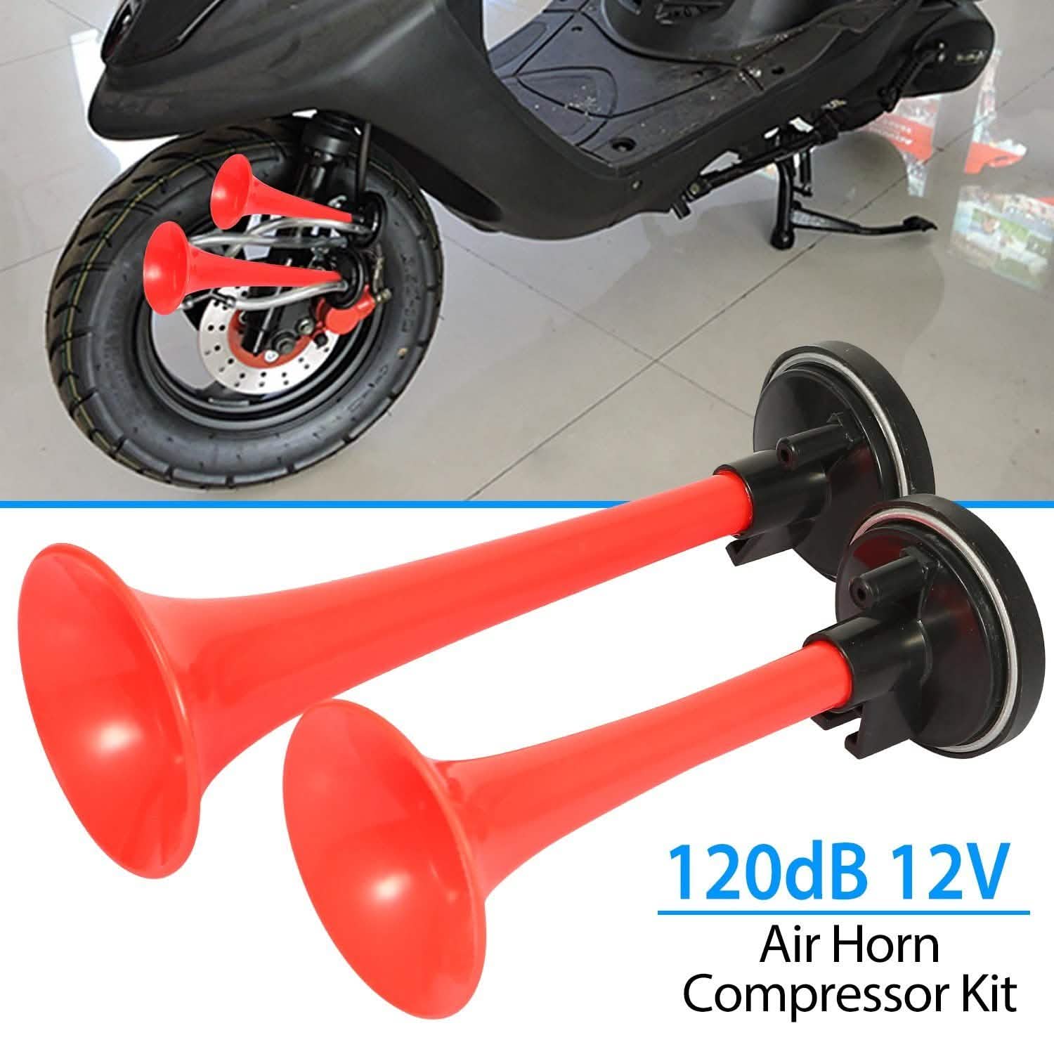Air Horn Dual Trumpet 12V 115DB by DailySale