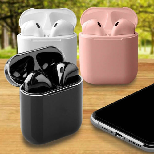Airbuds Wireless Bluetooth Earphones with Charging Case and Bonus Qi Charging Mat by DailySale