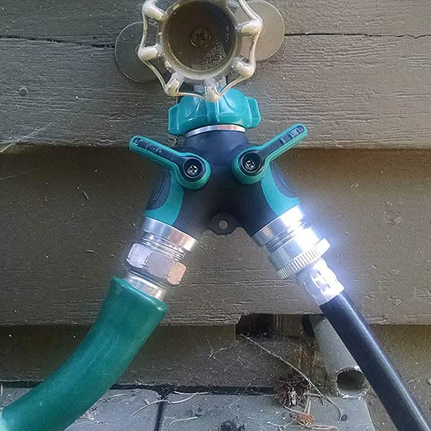 All Metal Body Garden Hose Splitter by DailySale