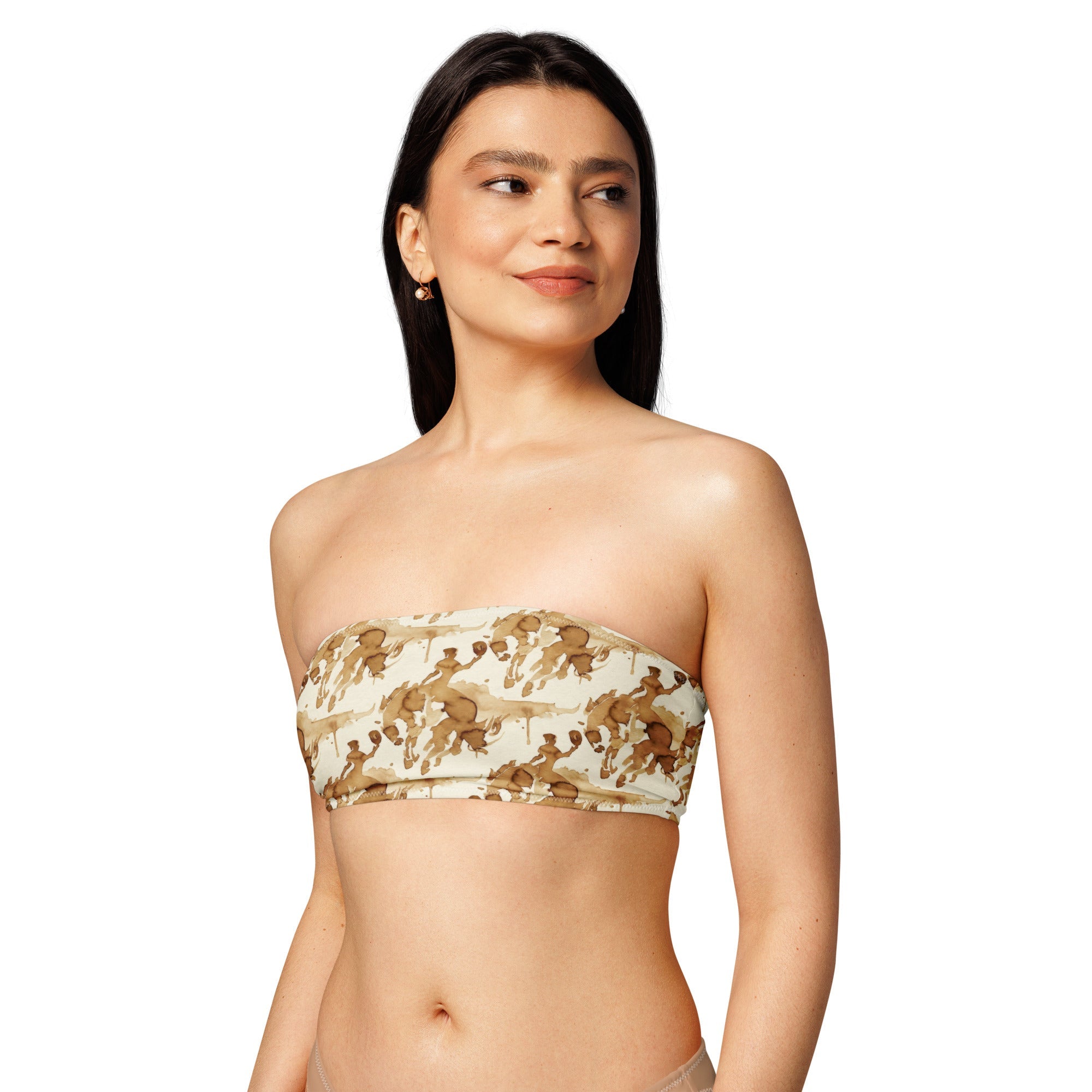 Steeped West bandeau bikini top