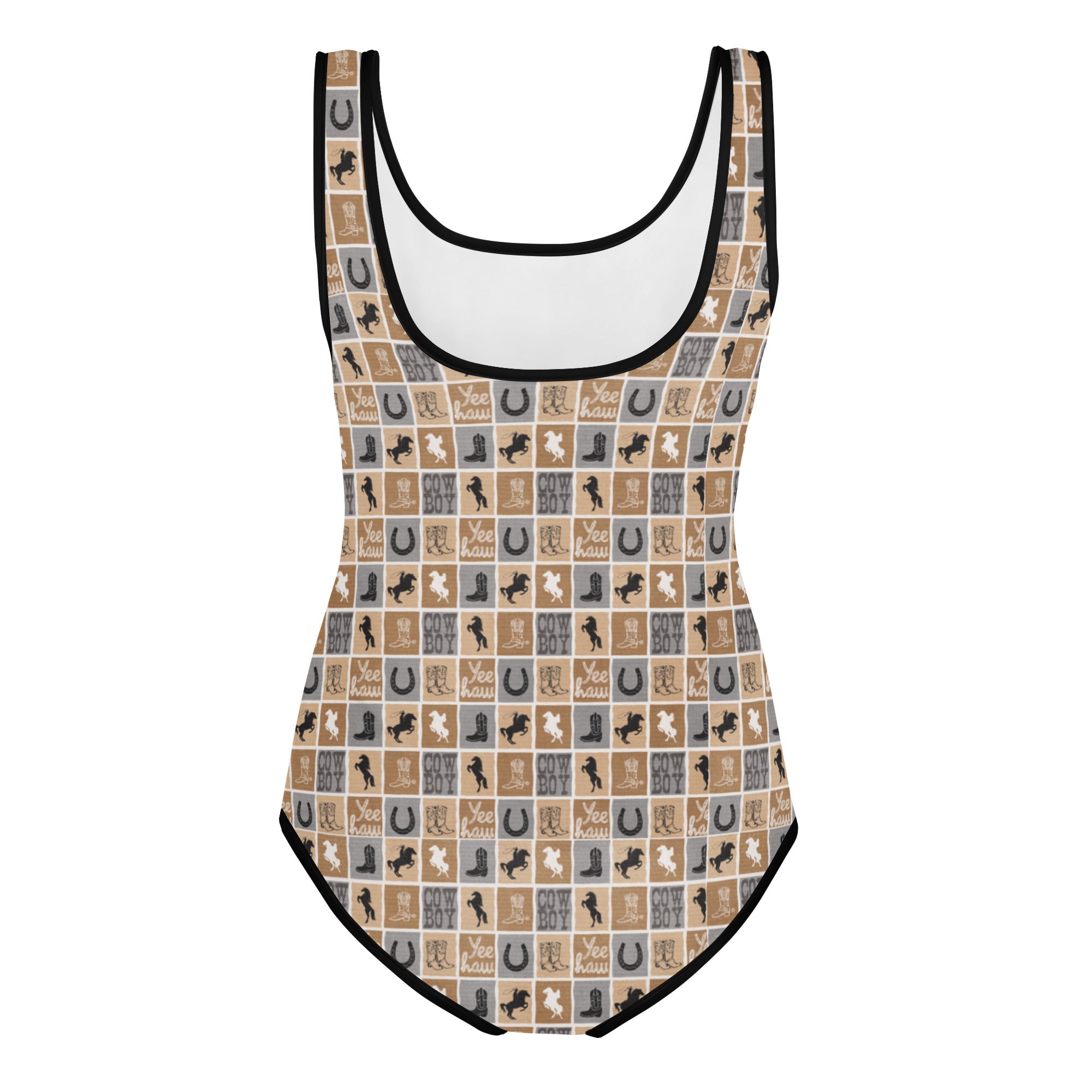 Western Check Youth Swimsuit