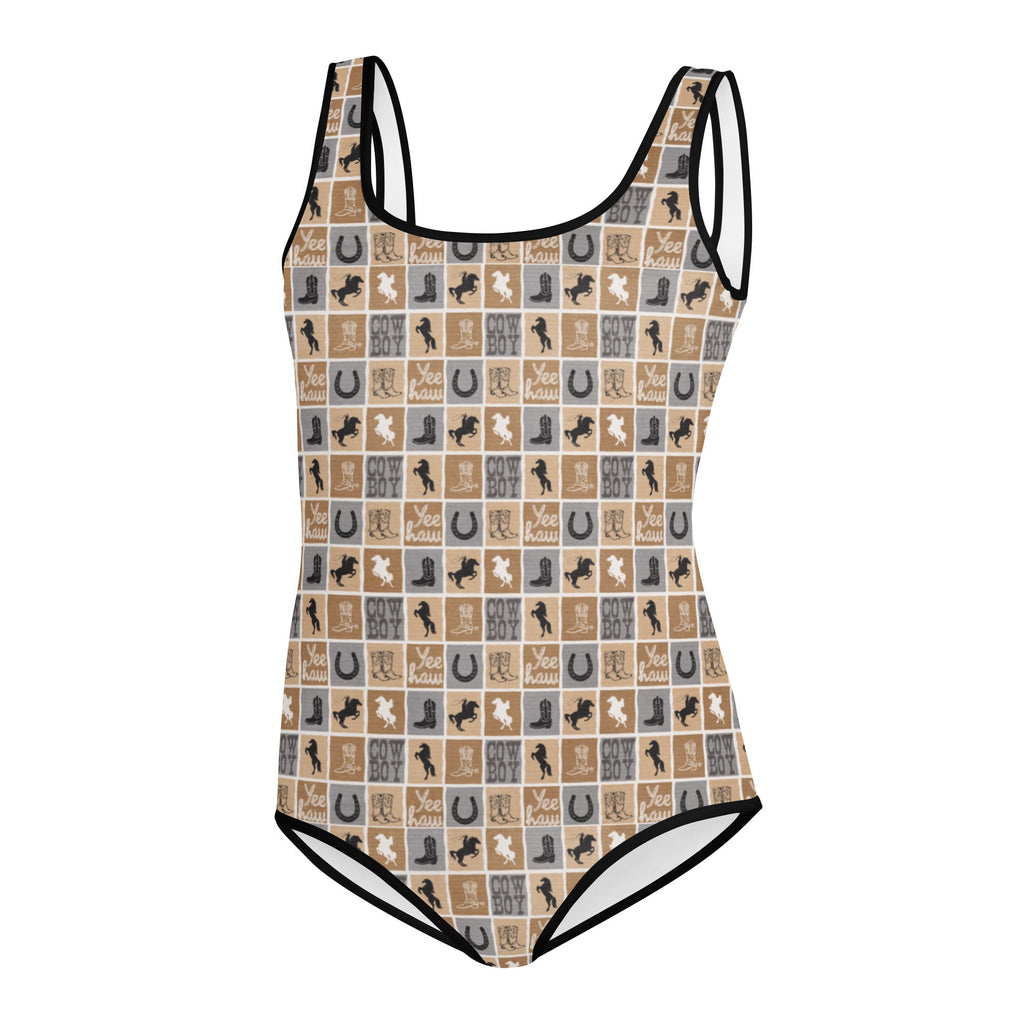 Western Check Youth Swimsuit