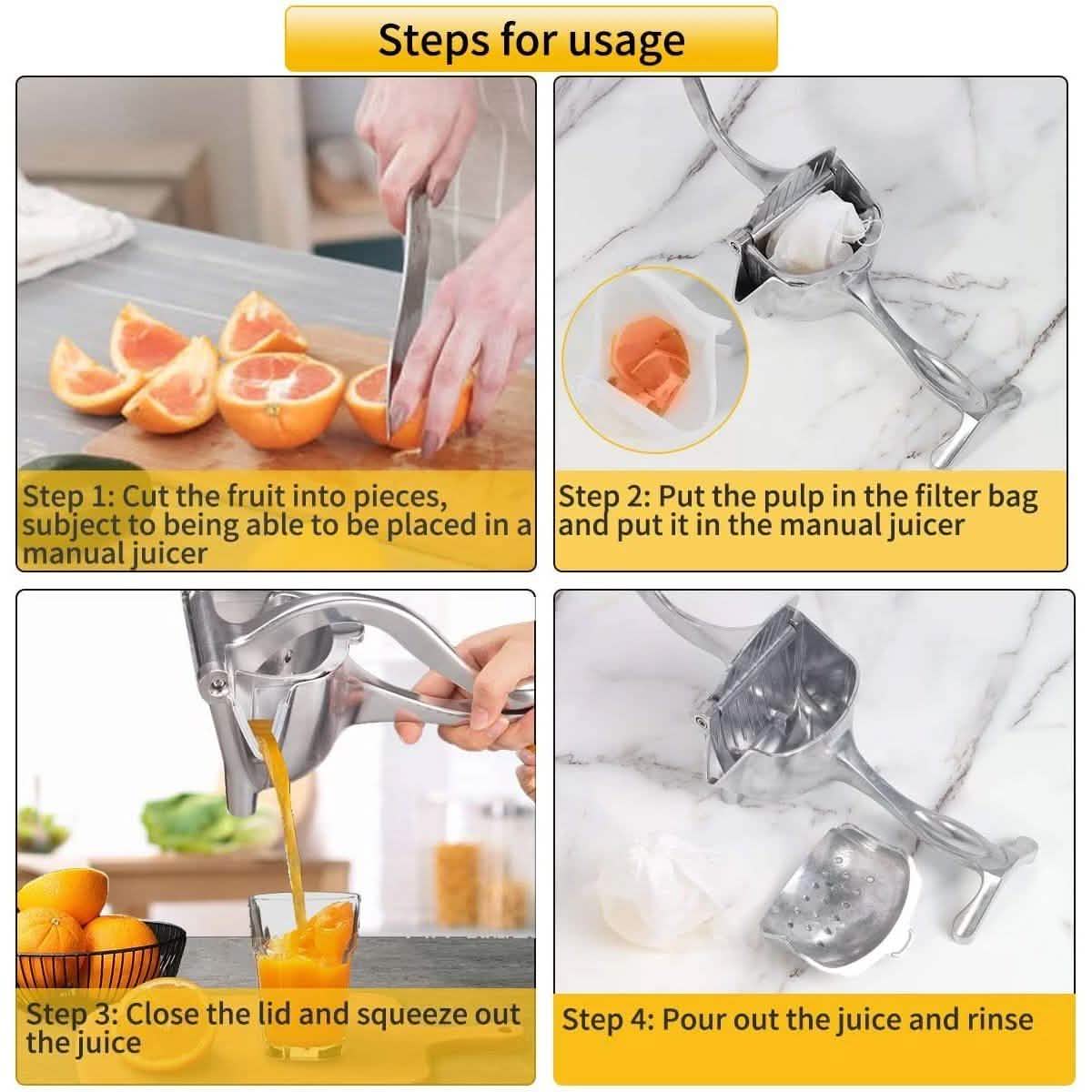 Aluminum Alloy Manual Hand Pressure Juicer by DailySale