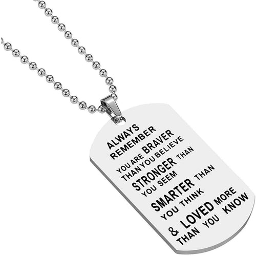 Always Remember You are Braver Than You Believe Pendant Necklace by DailySale