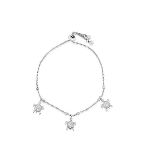Amazing Luxurious Classic White Micro Pava Turtle Charm Bracelet by DailySale