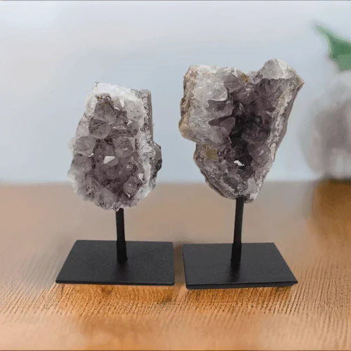 Amethyst Cluster on Metal Stand by Classic Variable