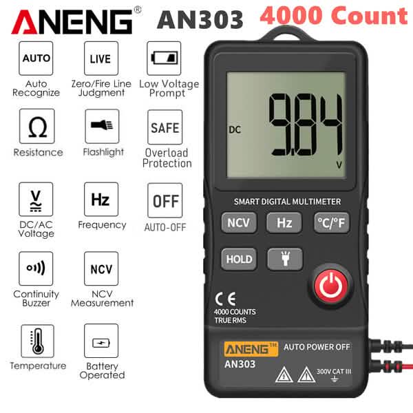 ANENG 4.7-Inch LCD Display 6000 Count AC/DC Digital Multimeter by DailySale