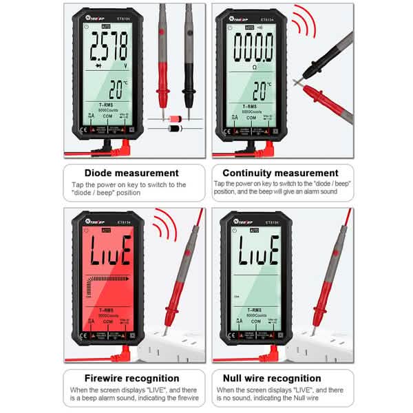 ANENG 4.7-Inch LCD Display 6000 Count AC/DC Digital Multimeter by DailySale