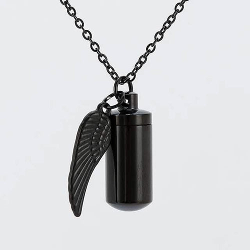 Angel Wings Stainless Steel Ashes Necklace by DailySale