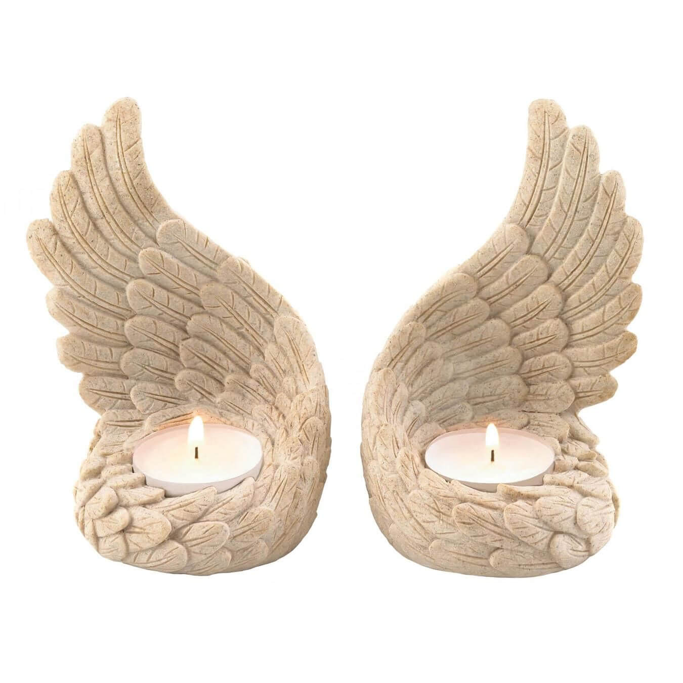 Angel Wings Tealight Holder Set by FairyGlen Store