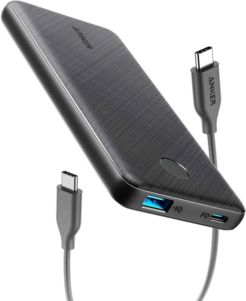 Anker USB-C Portable Charger, 18W PowerCore Slim 10000 PD, 10000mAh Power Delivery Power Bank (Refurbished) by DailySale
