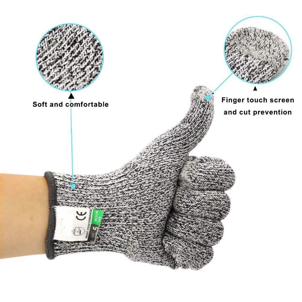 Anti-Cut Gloves 5 Grade Safety Cut Proof Stab Resistant Stainless Steel by DailySale