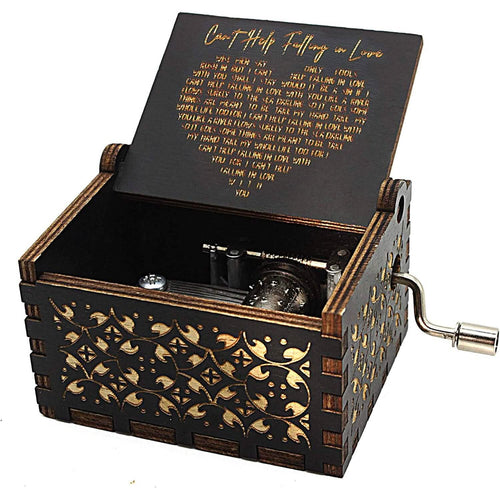 Antique Engraved Musical Box Can't Help Falling in Love by DailySale