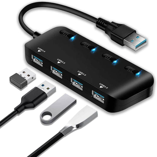 APANAGE 4-Port Powered USB 3.0 Hub Splitter by DailySale