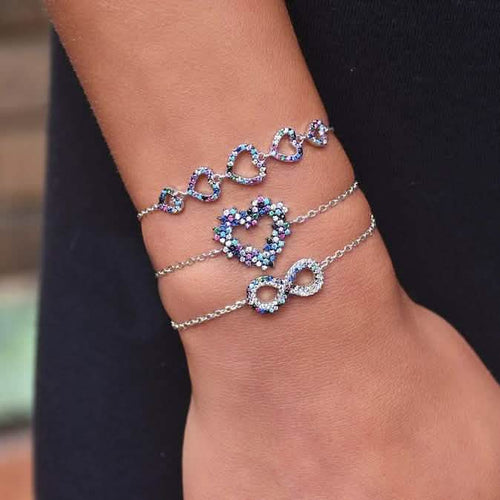 Arden Dark Colored Heart Bracelet by DailySale