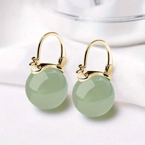 Artificial Jade Temperament Earrings by DailySale