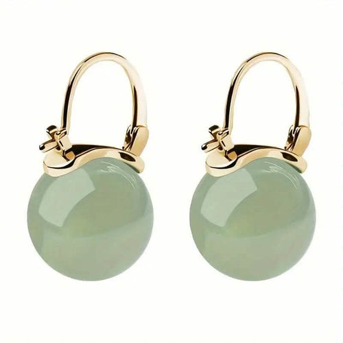 Artificial Jade Temperament Earrings by DailySale