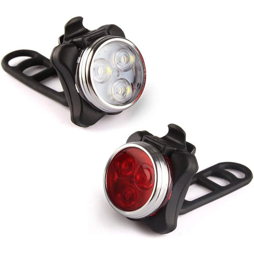 Ascher USB Rechargeable Bike Light Set by DailySale