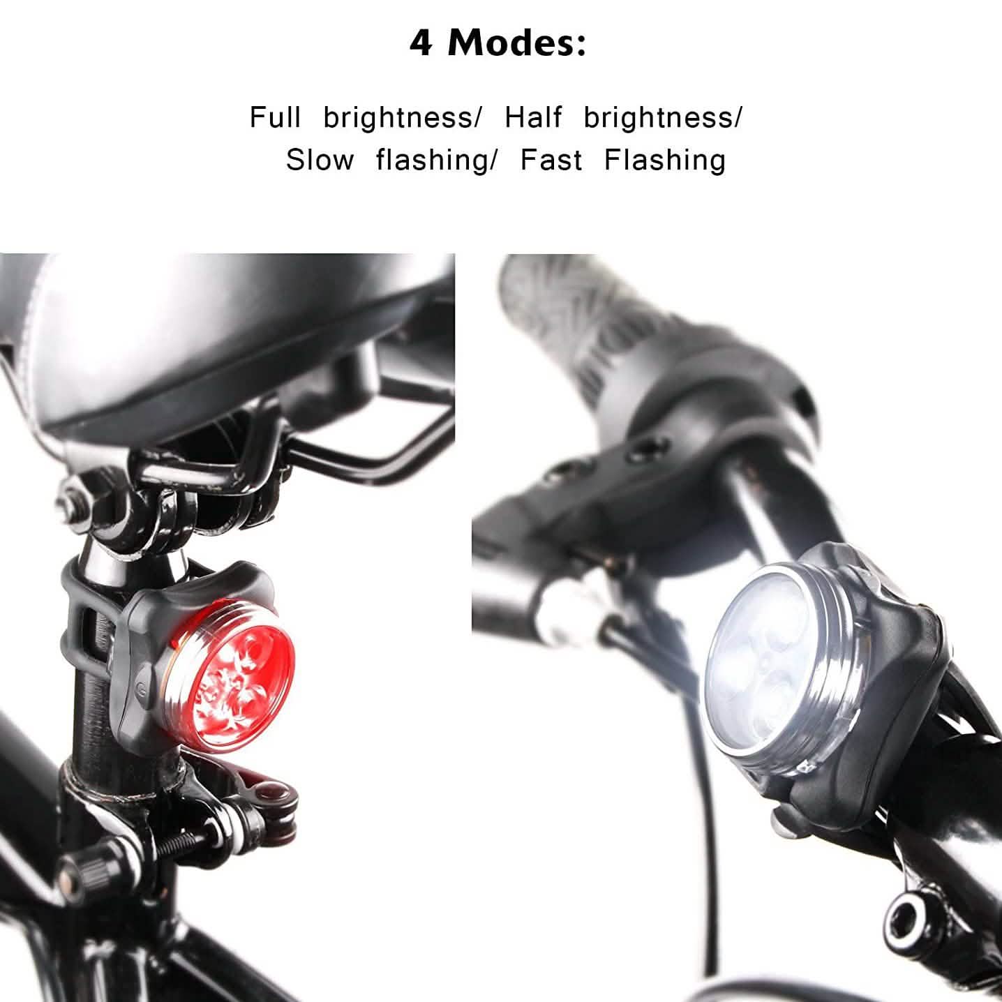 Ascher USB Rechargeable Bike Light Set by DailySale