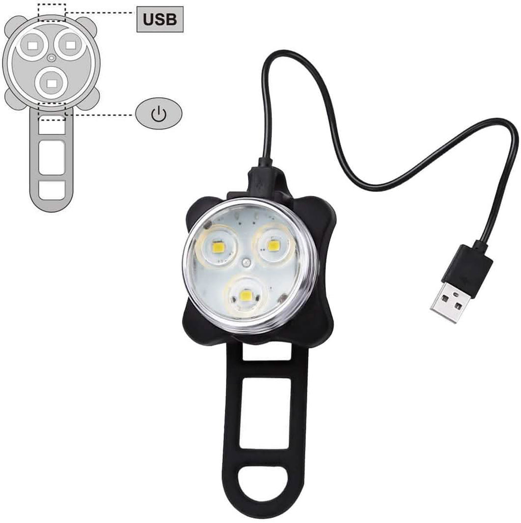 Ascher USB Rechargeable Bike Light Set by DailySale