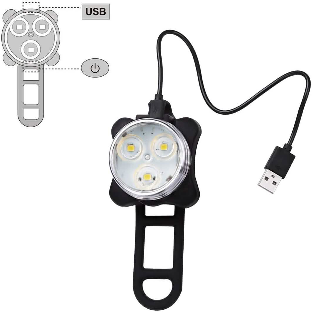 Ascher USB Rechargeable Bike Light Set by DailySale