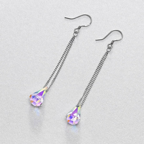 Aurora Borealis Crystal Drop Earrings Made with Swarovski Elements by DailySale