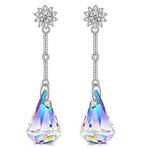 Aurora Borealis Crystal Drop Earrings made with Swarovski Elements by DailySale