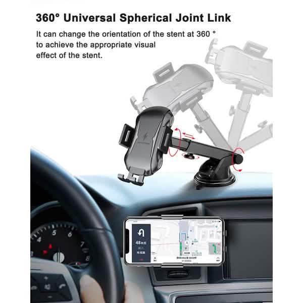 Automatic Clamping Wireless Car Charger Mount by DailySale