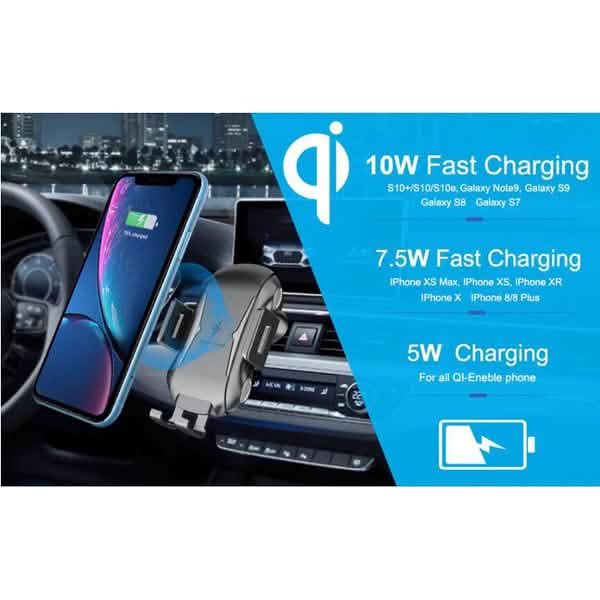 Automatic Clamping Wireless Car Charger Mount by DailySale
