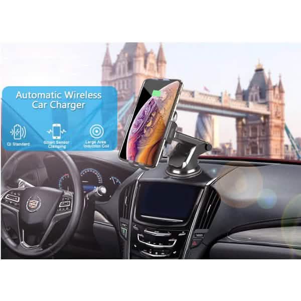 Automatic Clamping Wireless Car Charger Mount by DailySale