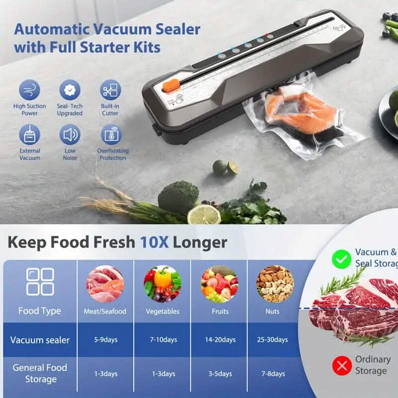 Automatic Food Vacuum Sealer Bag Bundle Machine by DailySale