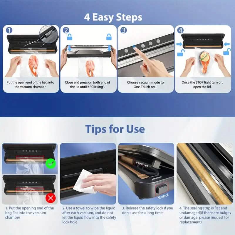 Automatic Food Vacuum Sealer Bag Bundle Machine by DailySale