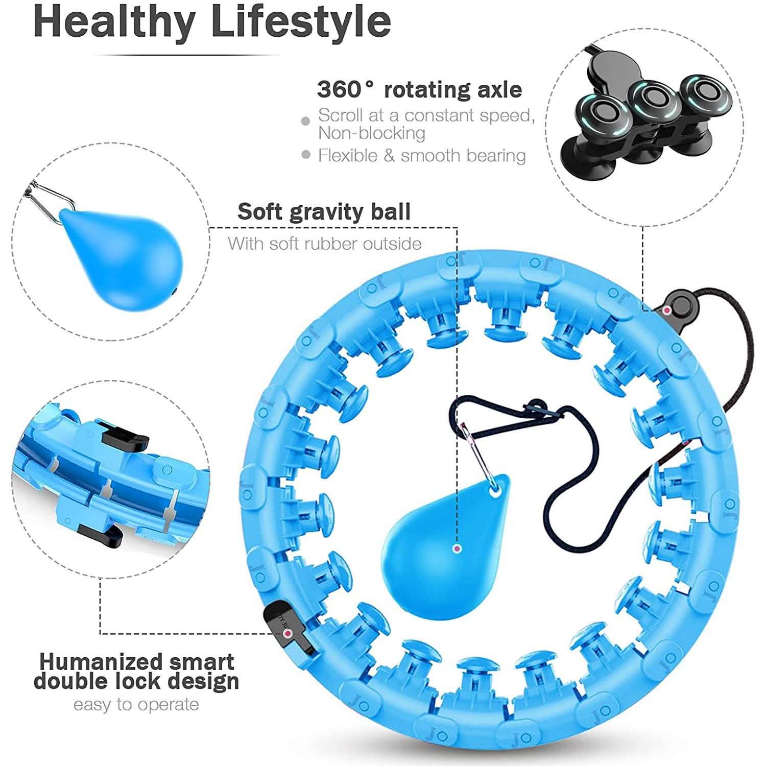 AZ GOGO Smart Hula Weighted Hoops by DailySale