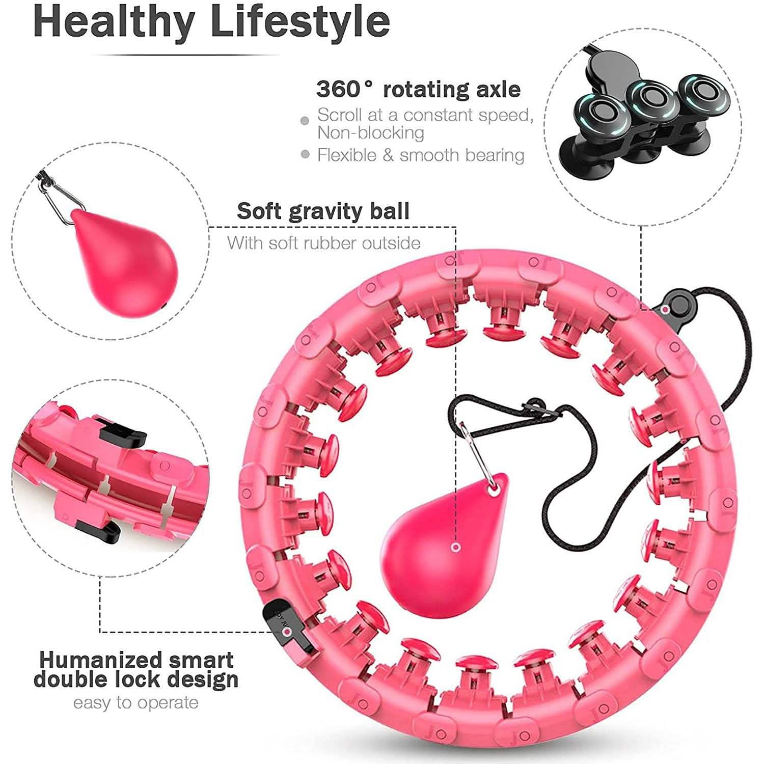 AZ GOGO Smart Hula Weighted Hoops by DailySale