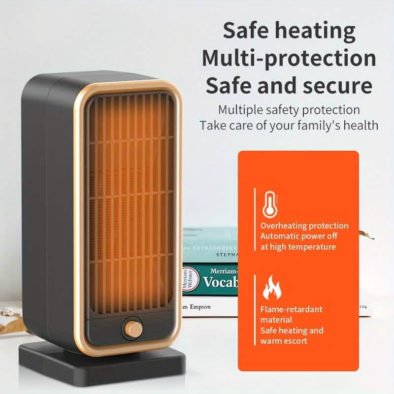 500W Portable Ceramic Space Heater with Safety Tip-Over Protection – Square Design by DailySale