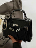 Embossed Pattern Flap Crossbody Bag