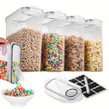 4-Piece Set: Airtight Cereal Storage Containers with Pour Spouts & Measuring Cup – 4L Kitchen Pantry Organizer by DailySale
