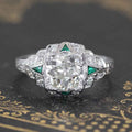 Fashion Retro Emerald Zircon Ring For Women