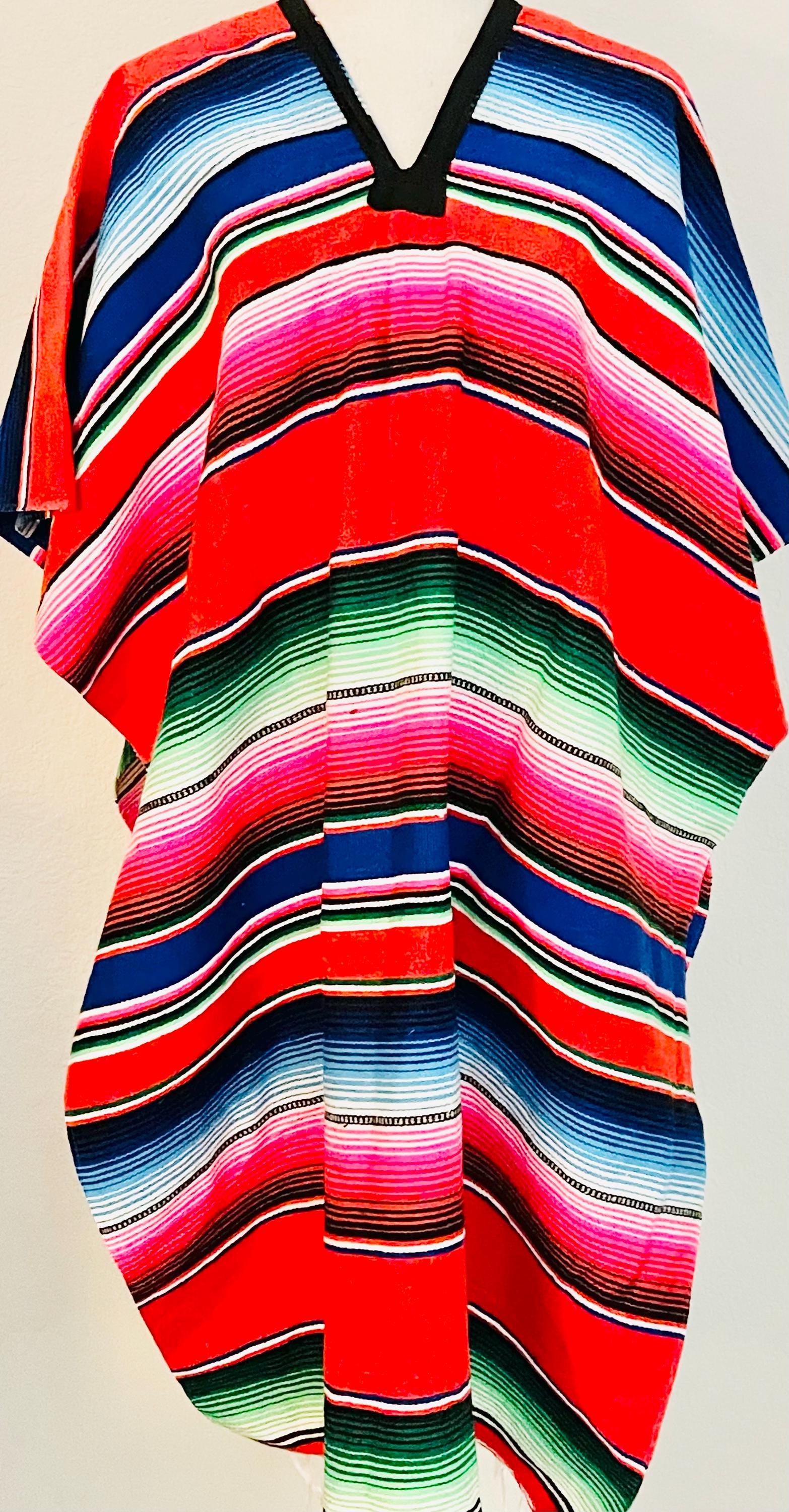 Adult Mexican Saltillo Poncho Sarape Poncho Sarape Saltillo Mexicano by Chica Mexico