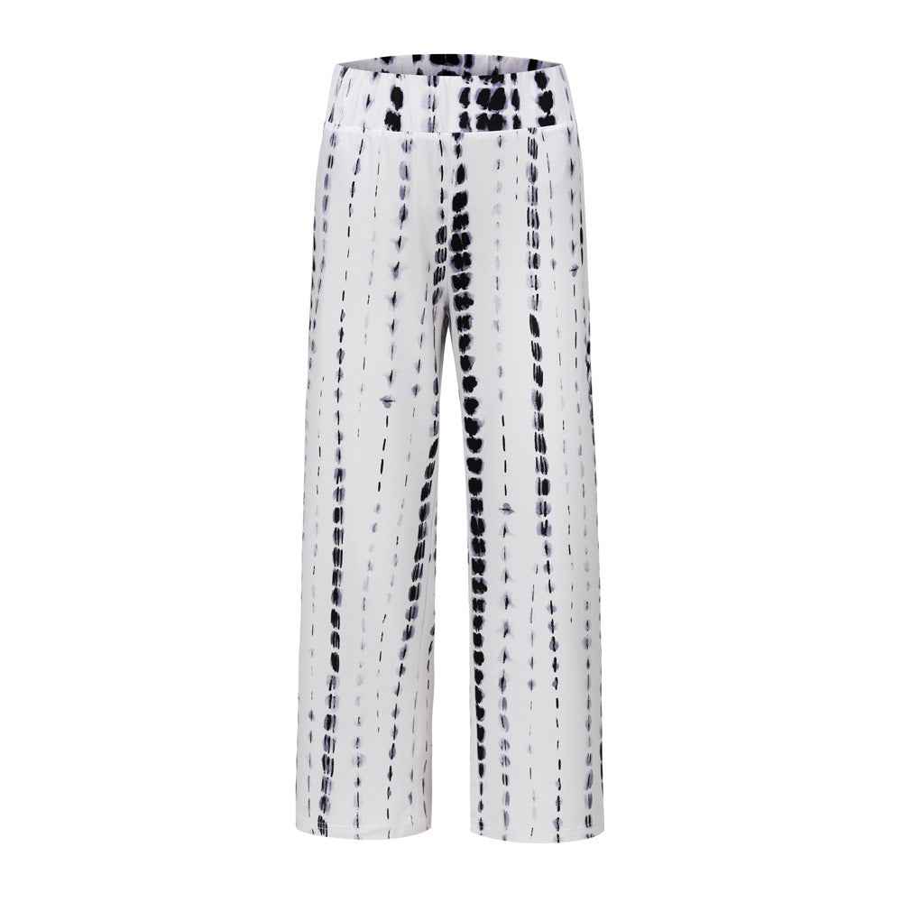 Tie-dye Printed Wide-leg Pants Casual Pants