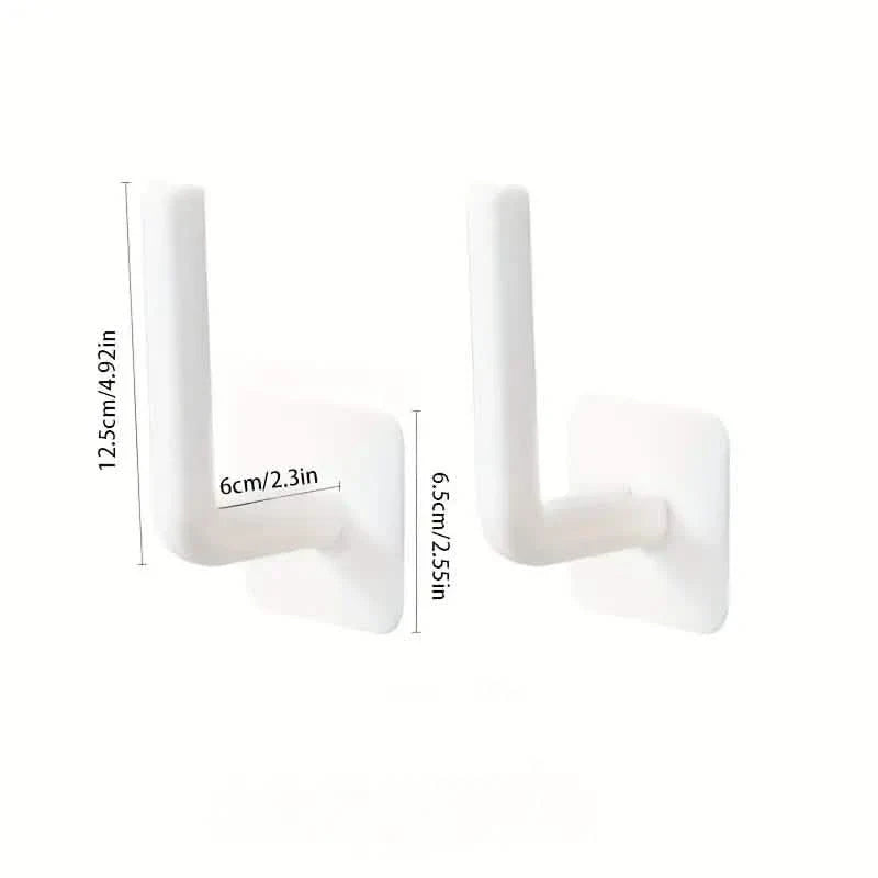 4-Pack: Adhesive Toilet Paper Holder, Wall Mount, White & Black by DailySale
