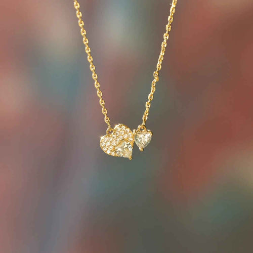 18K Gold-Plated 925 Sterling Silver Zircon Heart Necklace by Wild and Free Boutique