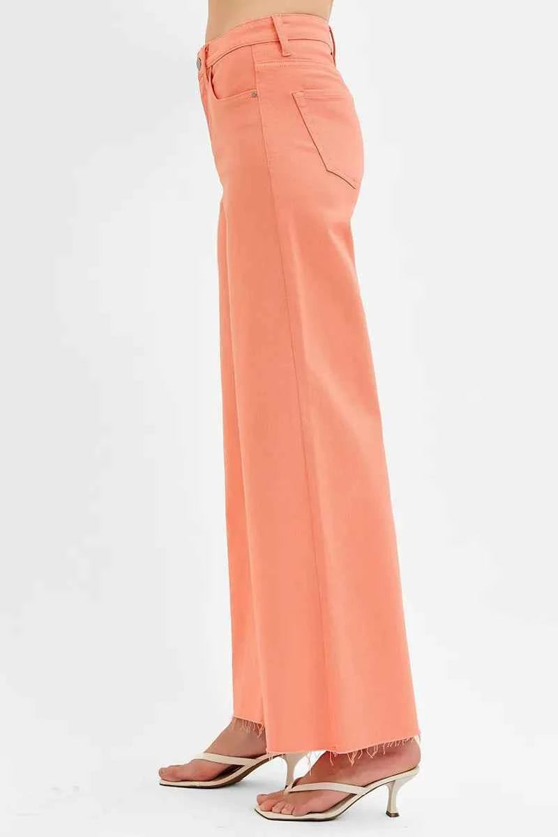 RISEN Full Size Tummy Control High Rise Wide Leg Palazzo Jeans Plus Size
